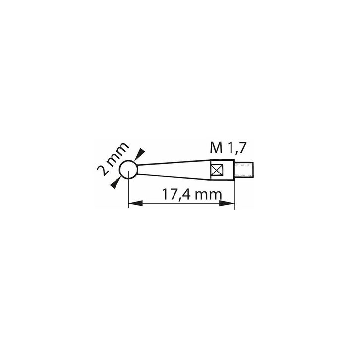 Vippindikator mätspetsarmlängd 17,4 mm 0,4/40 mm