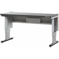 Workstation eLevel med mörkgrå Eluplan-skiva