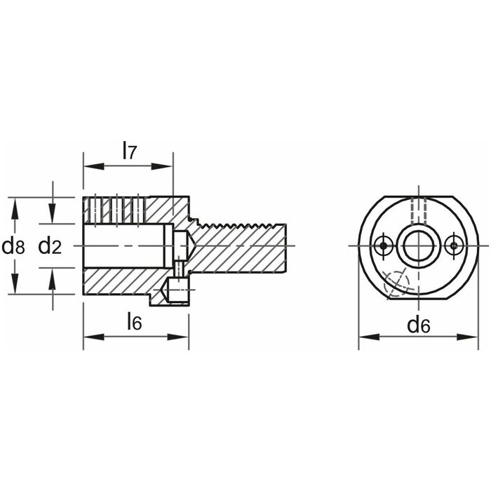 Borrstångshållare Form E2 20 mm