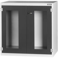 Storvolymskåp med med fönsterförsedd dörr