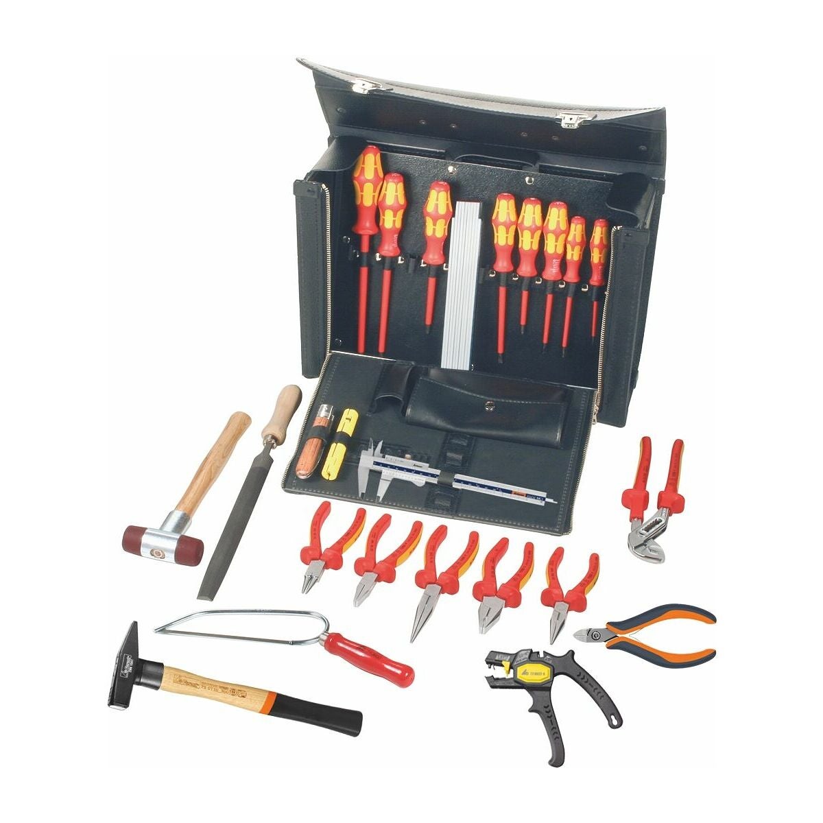 Verktygssats för elever (elektroniktekniker), 25 delar med verktygsväska