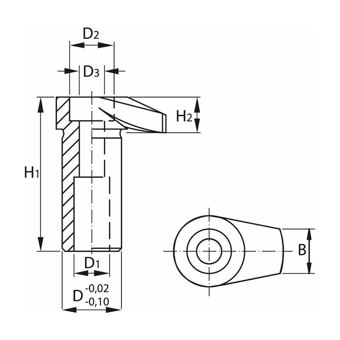 Spännkrok cylindrisk 1