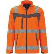 Varselsoftshelljacka Plaline orange/skiffer