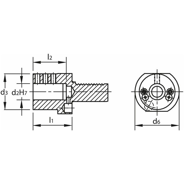 Borrstångshållare Form E2 16 mm