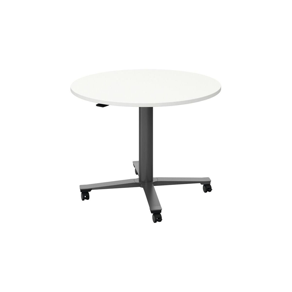 Runt sammanträdesbord, höjdjusterbart