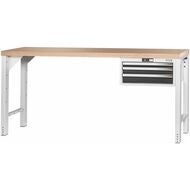 Vario arbetsbänk med hurts 24G, höjd 950 mm, Multiplex-bokskiva 2000/3 mm
