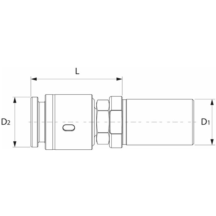 Anslagsdämpare med fjäder cylindrisk 25 mm