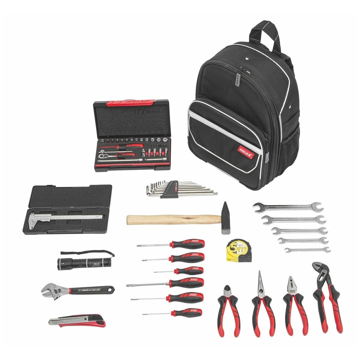 Monteringsverktygssats, 59 delar i verktygsryggsäck 59