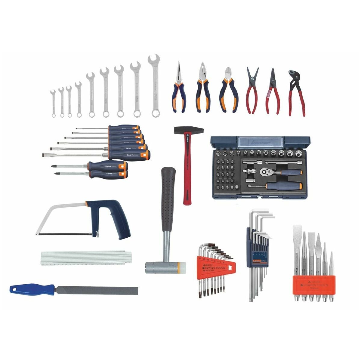 Monteringsverktygssats, 90 delar utan verktygslåda