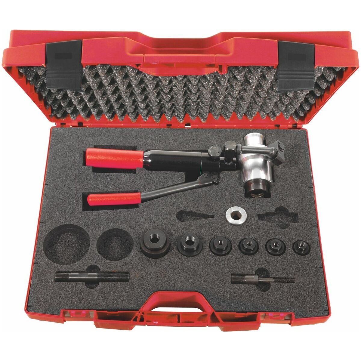 Sats med spalthålpunchar med hydraulverktyg