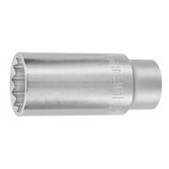 Tolvkantshylsa lång, 1/2 tum utförande med tumdimensioner