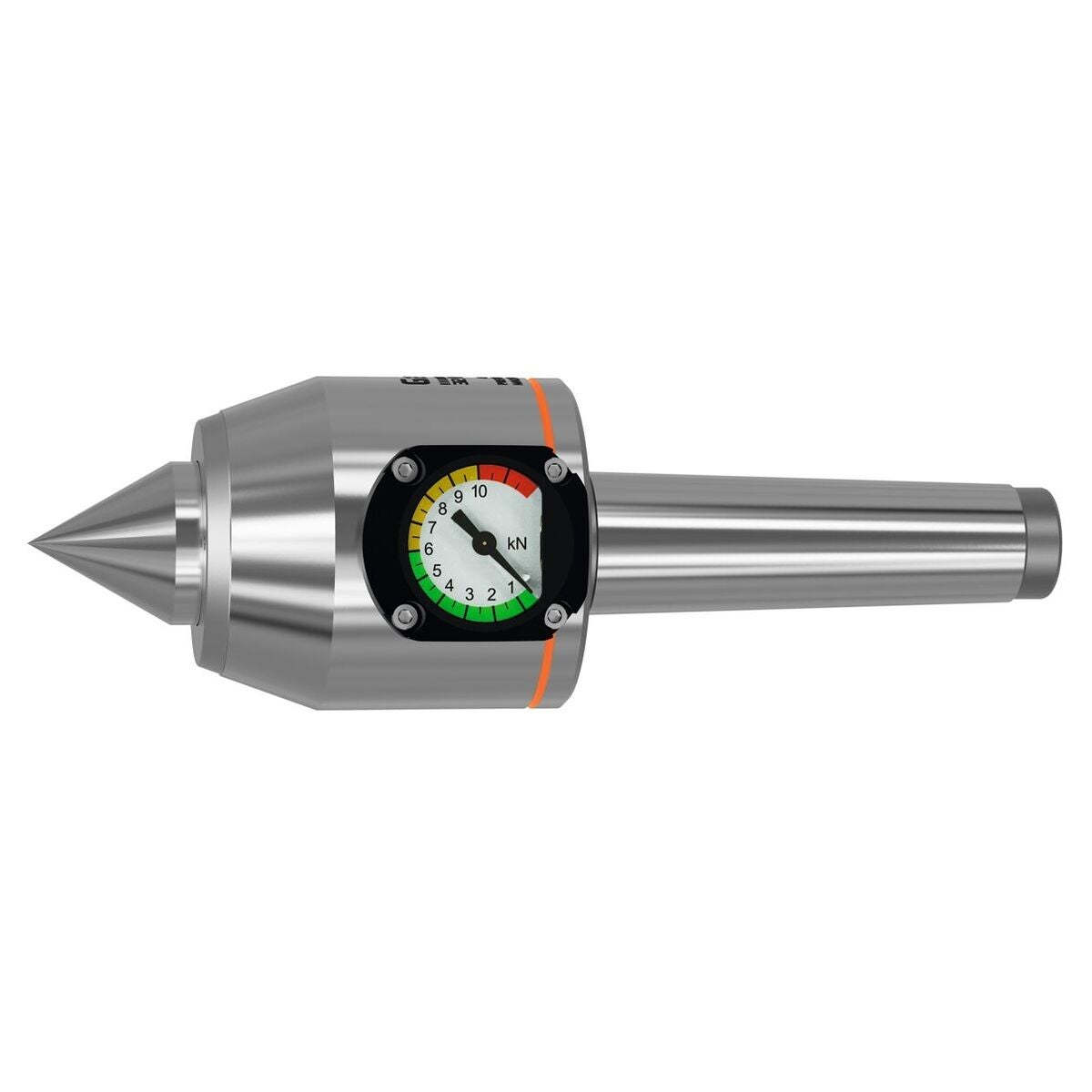 Roterande svarvdubb med tryckindikator