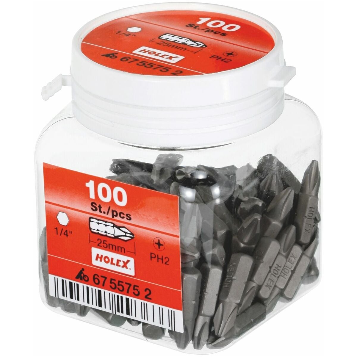 Bits för Phillips, 1/4 tum, storförpackning 100 delar