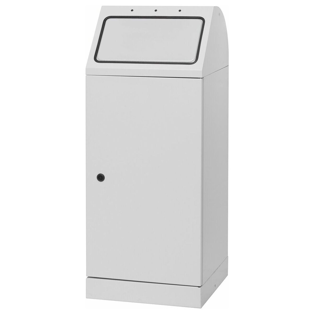 Källsorteringsbehållare 75 liter med självstängande inkastlucka 7035