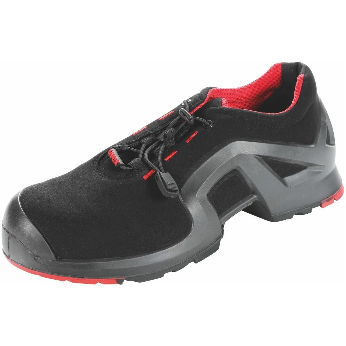 Halvsko svart/röd uvex 1 x-tended support, S3