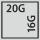 Lådornas effektiva yta i G: 20×16