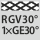 för lettrad profil: RGV30° 1×GE30°