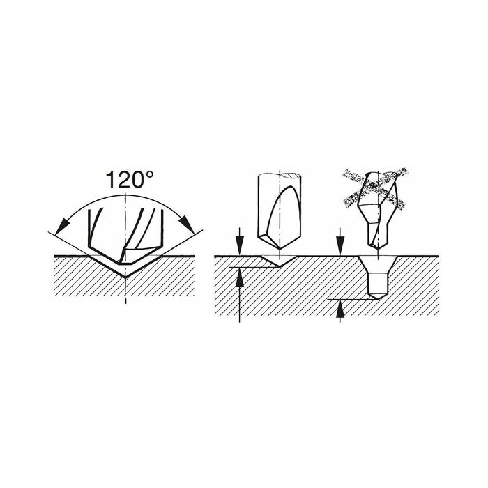 NC-dubbhålsborr HSS/E 120° N 10 mm