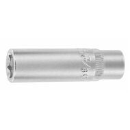 Sexkantinsats 1/4 tum, lång utförande med tumdimensioner 3/8 tuuma