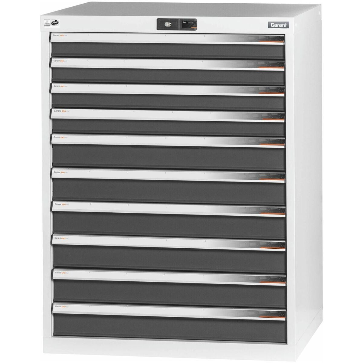 Verktygsskåp komplett med lådor 75 kg 26×24G