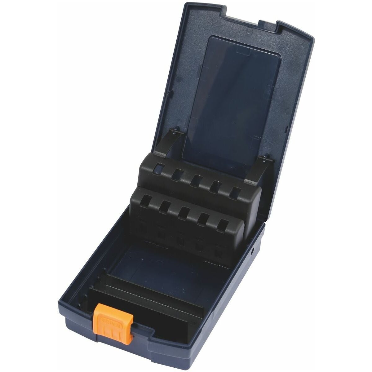 Plastkassett, tom stålblå