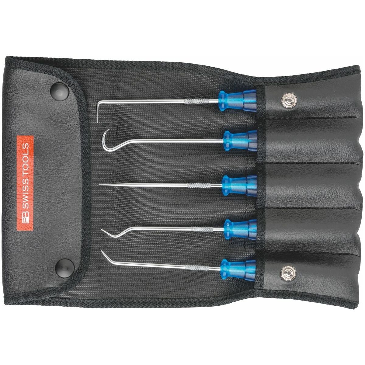 Plock/ritskroksortiment, 5 delar i väska