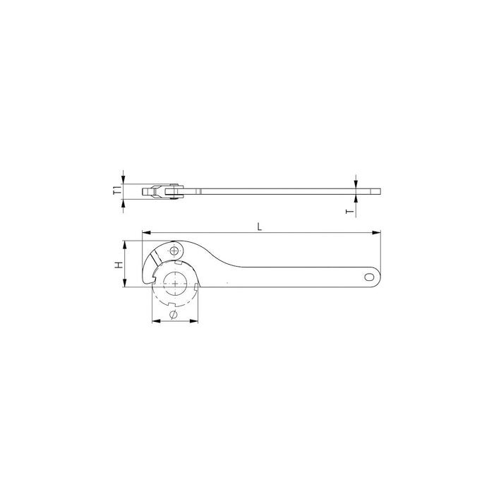 Ledade haknycklar med hake 60-90 mm