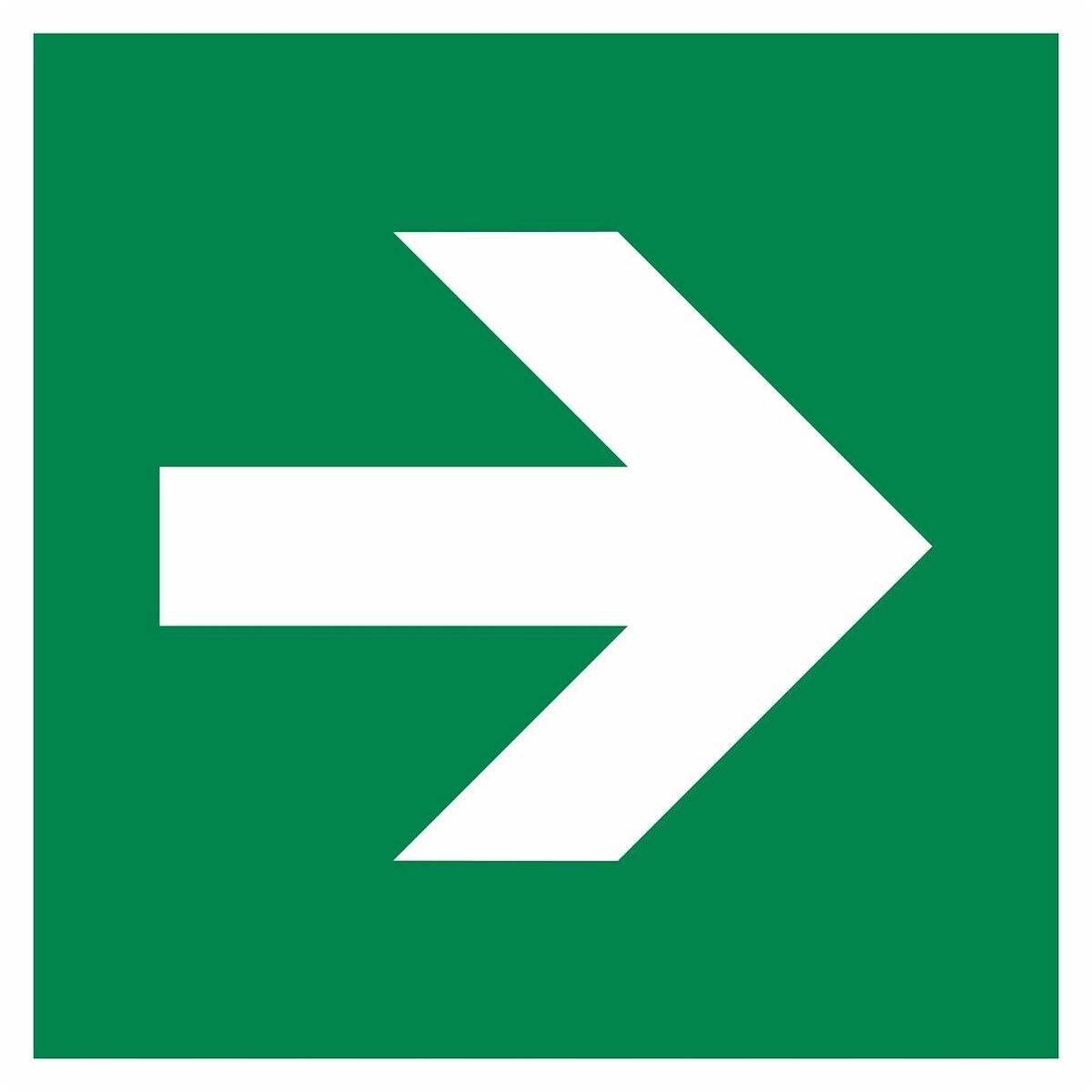 Utrymningsskyltar Riktningsangivelse rakt fram (bara i kombination med en utrymningsskylt)