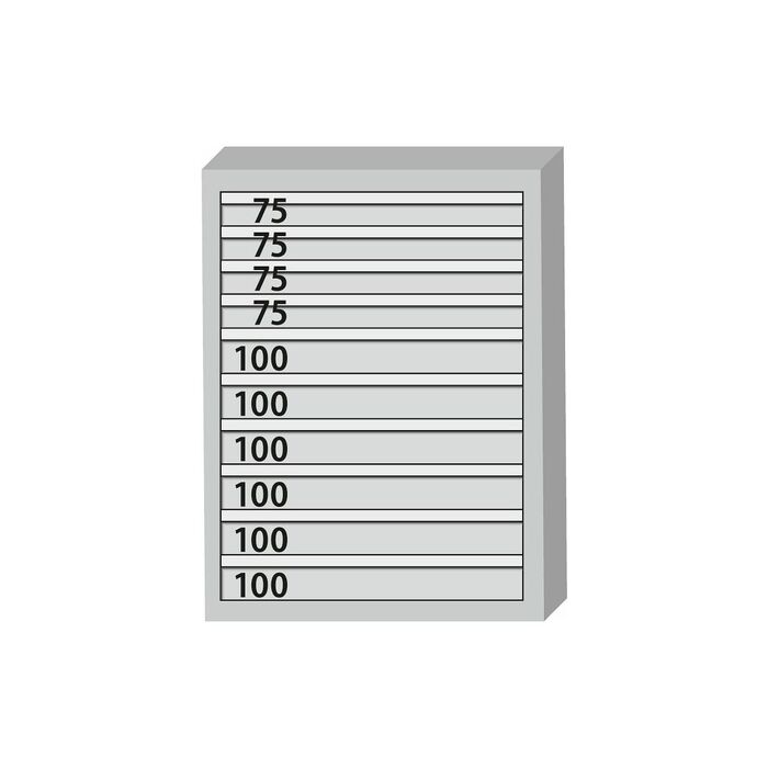 Verktygsskåp komplett med lådor 200 kg 1000/10