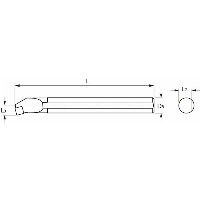 Invändig skärhållare stål 16/09 mm