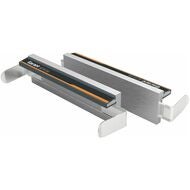 Skyddsbackar av lättmetall, par, med låsfjädrar 100 mm