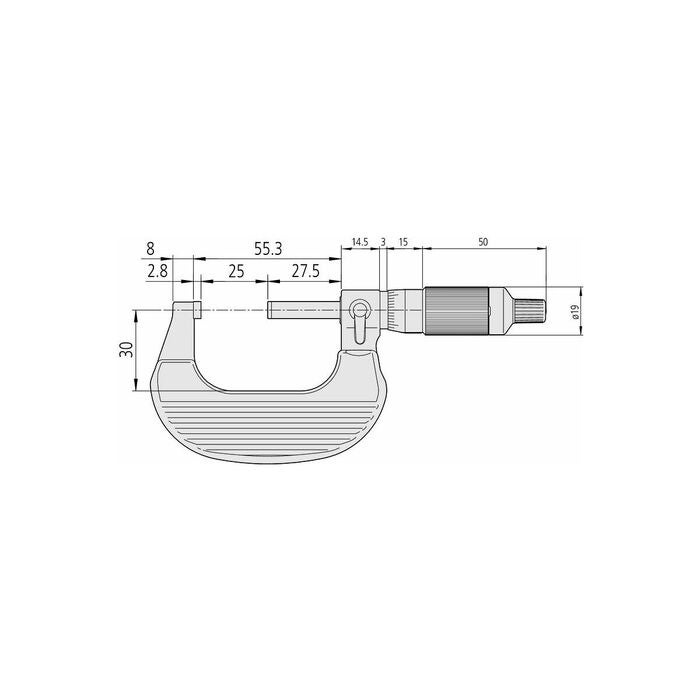 Bygelmikrometer 25-50 mm