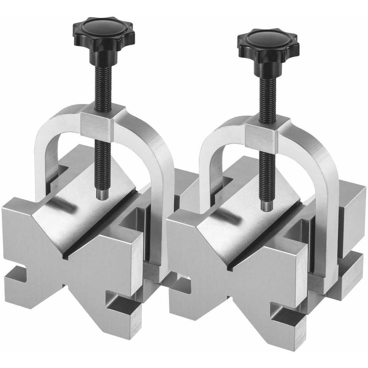 Dubbla V-blockpar med byglar