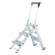 Säkerhetstrappa med bygel, steg på ena sidan