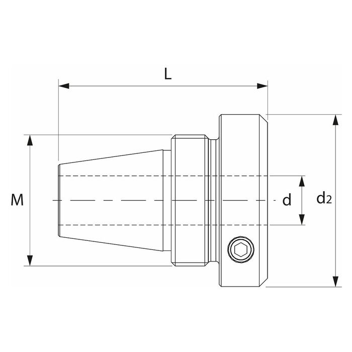 ER-hydrospänntång med utvändig gänga ER32 12 mm