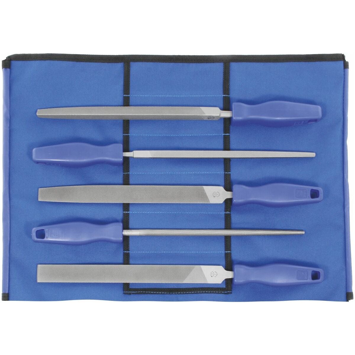 Sats med universalfilar, fem delar i fodral huggning 3