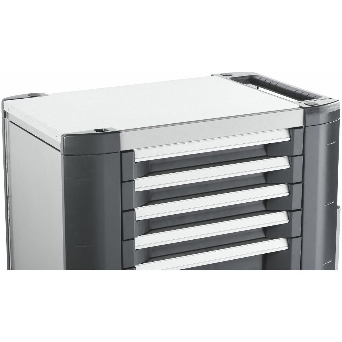 Arbetsskiva av bambu med yta av förzinkad stålplåt L