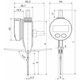 Digital vippindikator, mätspetslängd 41,2 mm 0,25/43 mm