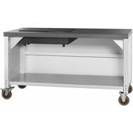 Vario arbetsbänk med mörkgrå eluplanplatta mobil med granitplatta