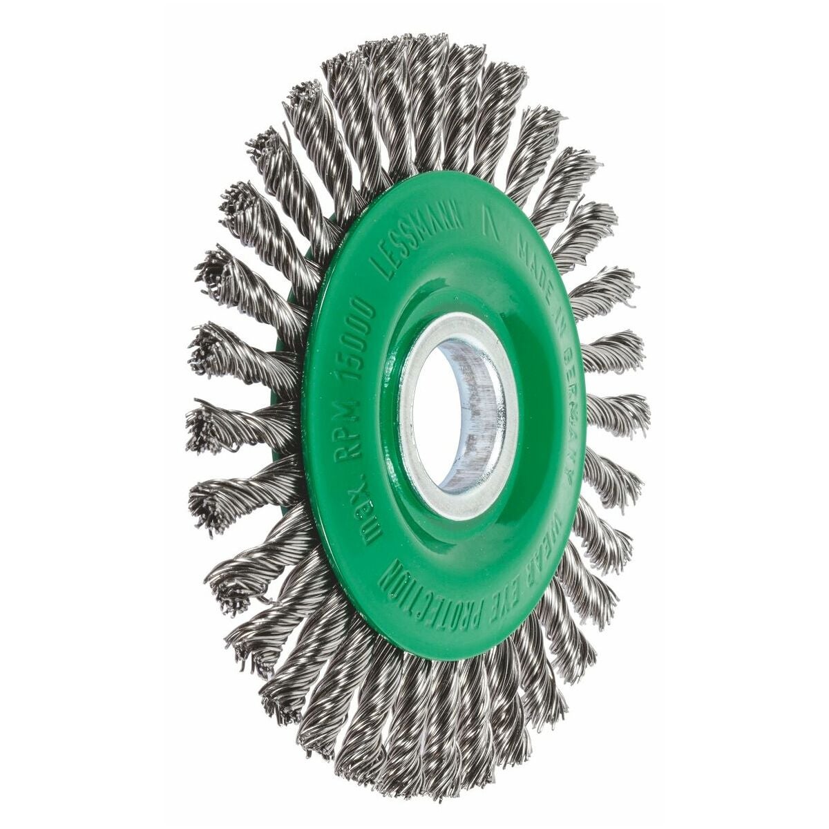 Smal cirkulärborste rak, INOX-tråd 0,50 mm 115X22 mm