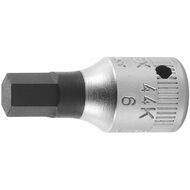Sexkantskruvdragarhylsa 1/4 tum Kort 6 mm