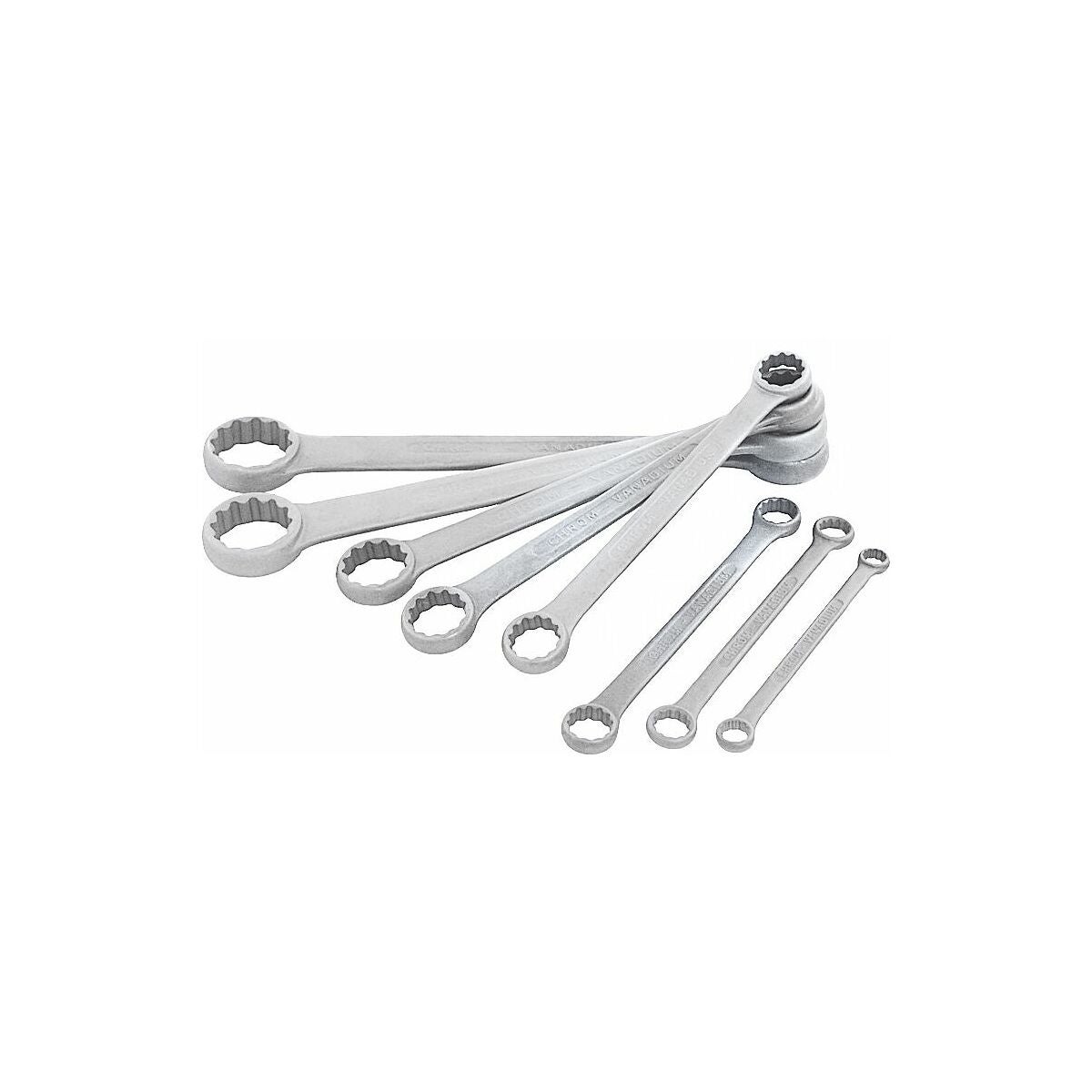 Ringnyckelsats, flata förkromad