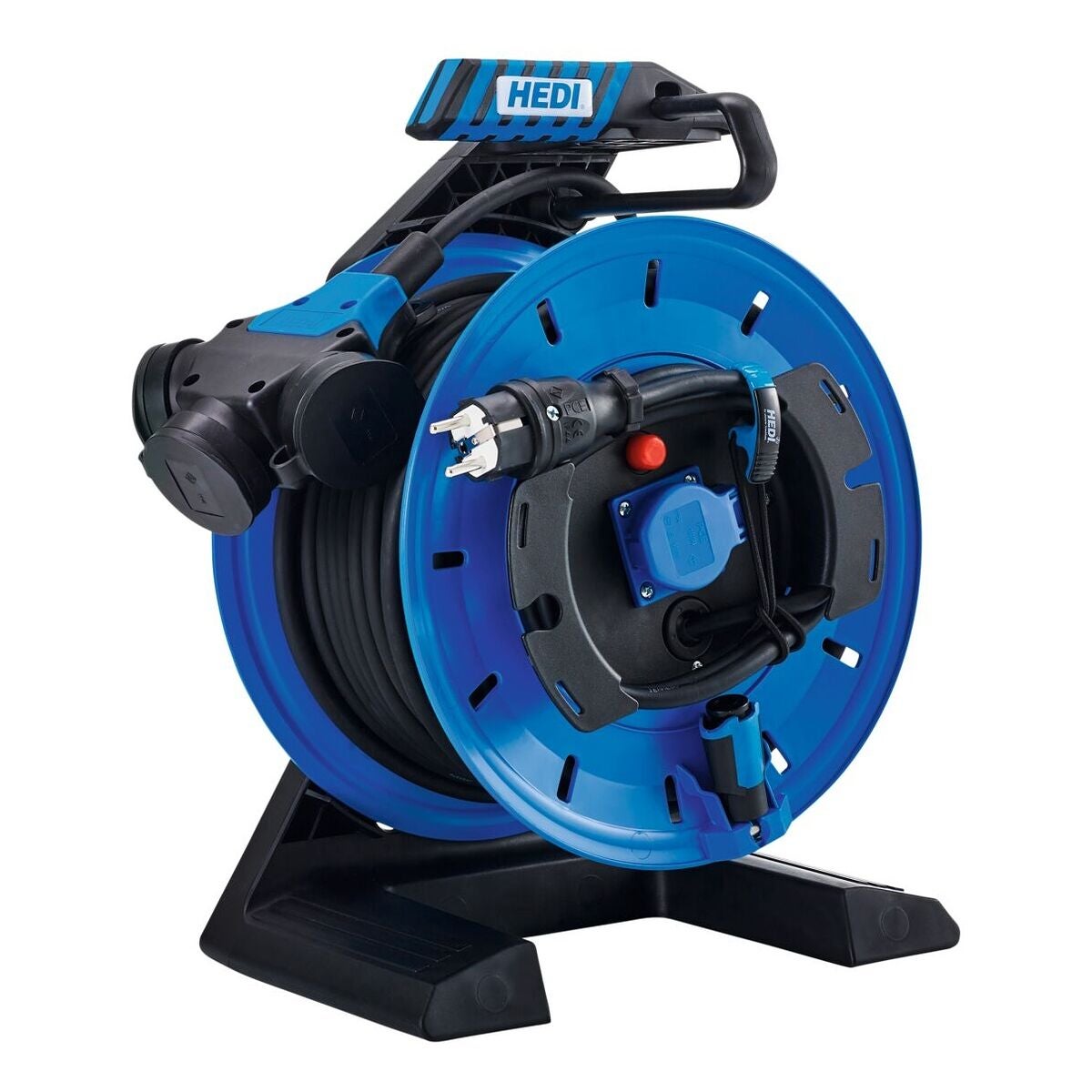 Maskinkabelvinda av plast med tre uttag