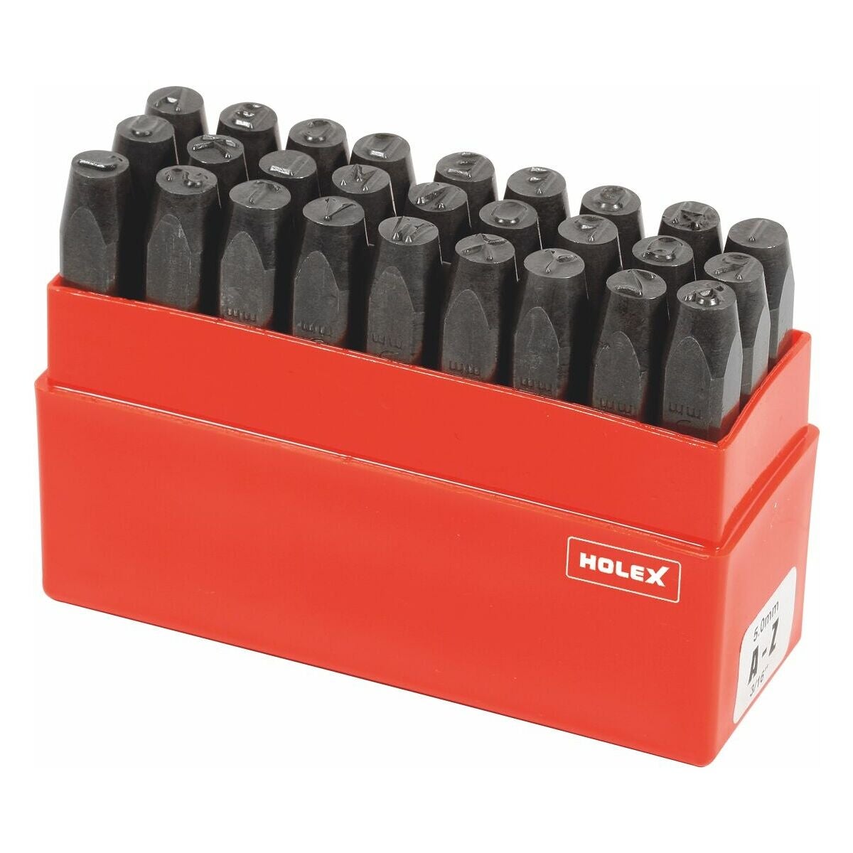 Bokstavsstämpelsats, 27 delar Normalskrift A–Z, &