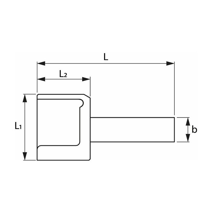 Vario plus Eco-klämhållare rak 0° 25 mm