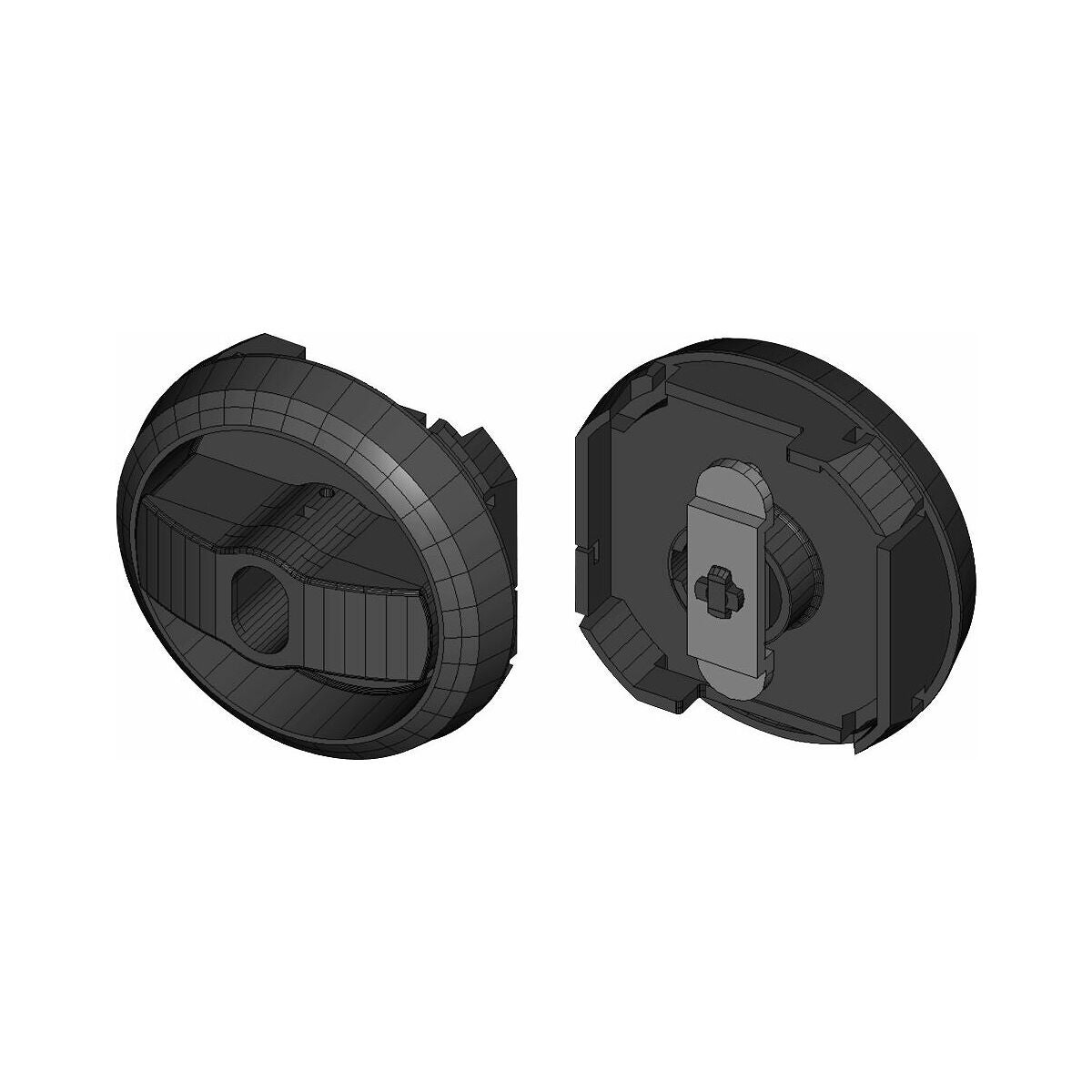 Skålhandtag 379-010-1 utan låscylinder