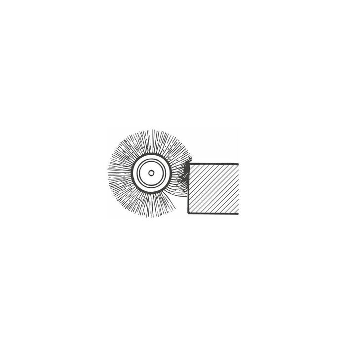 Enradig cirkulärborste Ståltråd 0,30 mm 100X12 mm