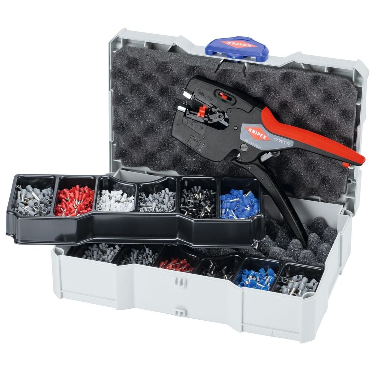 Crimpsortiment ändhylsor Elektrikermultiverktyget NexStrip® ingår