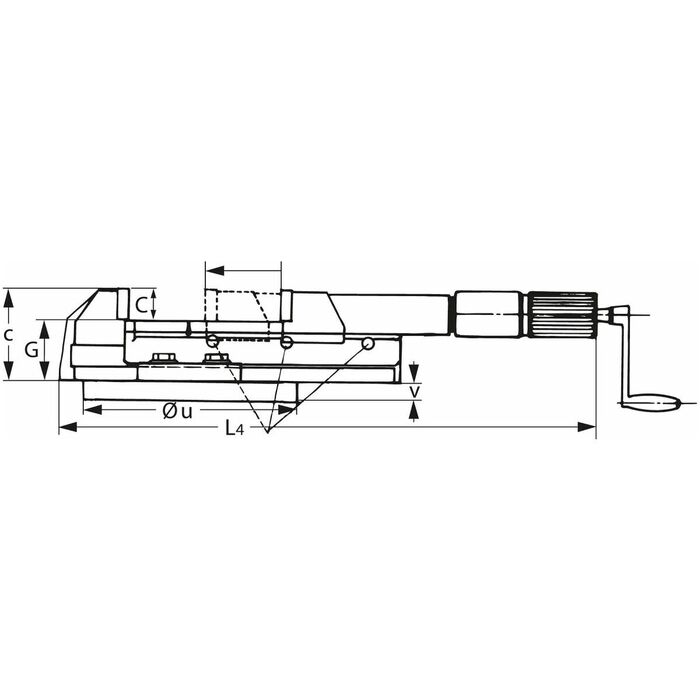 Högtrycksskruvstycke utan svivel 100 mm