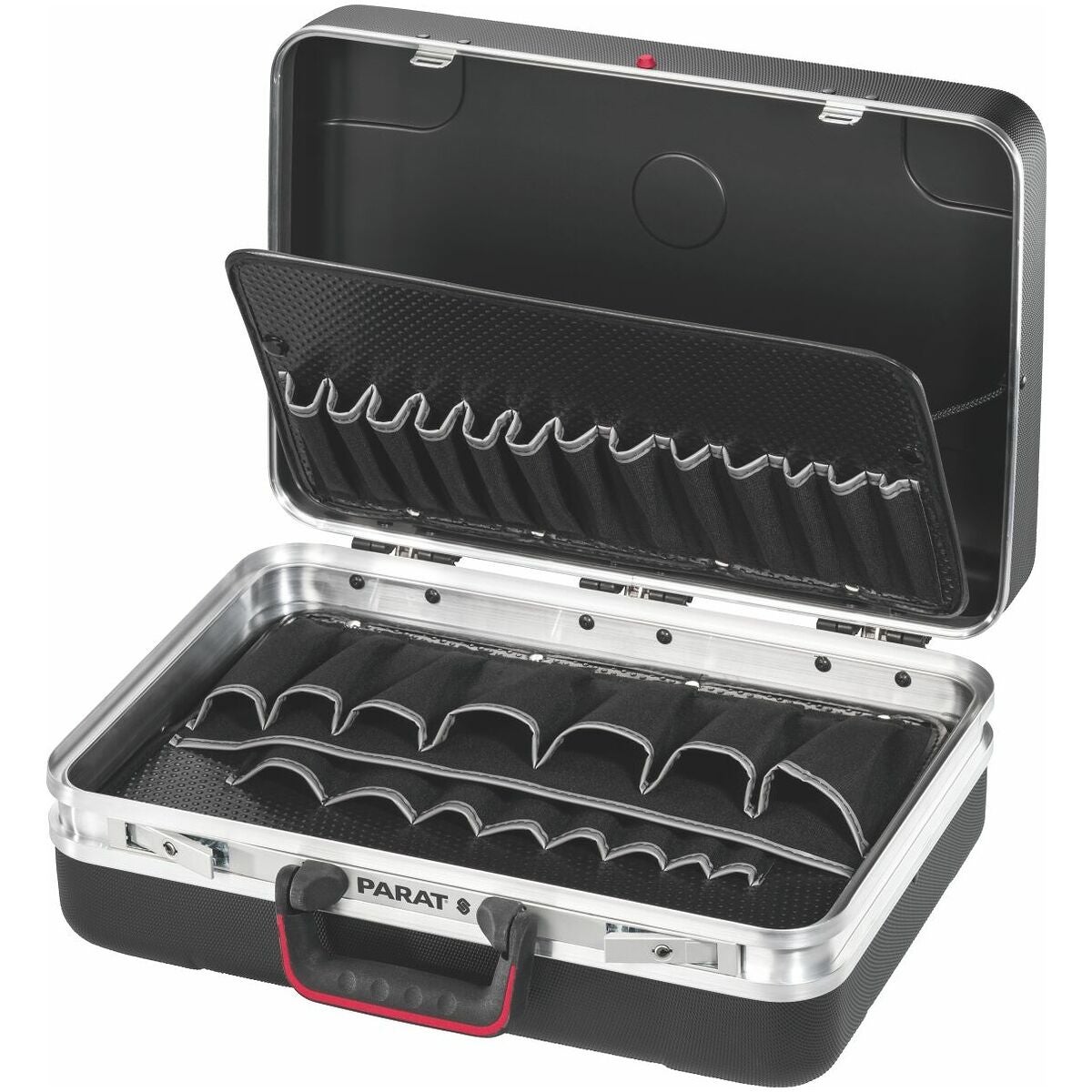 Verktygsväska av ABS med bottenlåda och verktygstavlor